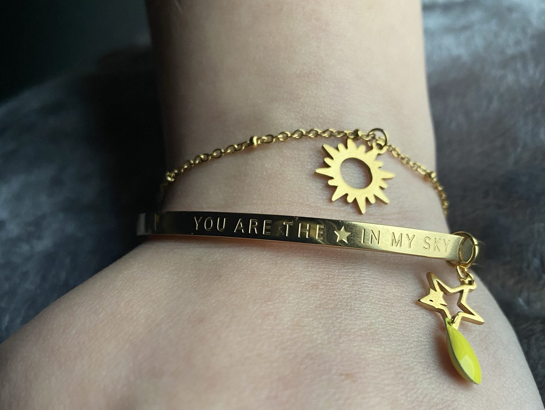 Bracelet jonc "you are the star in my sky" – Image 2