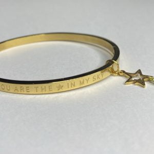 Bracelet jonc "you are the star in my sky"