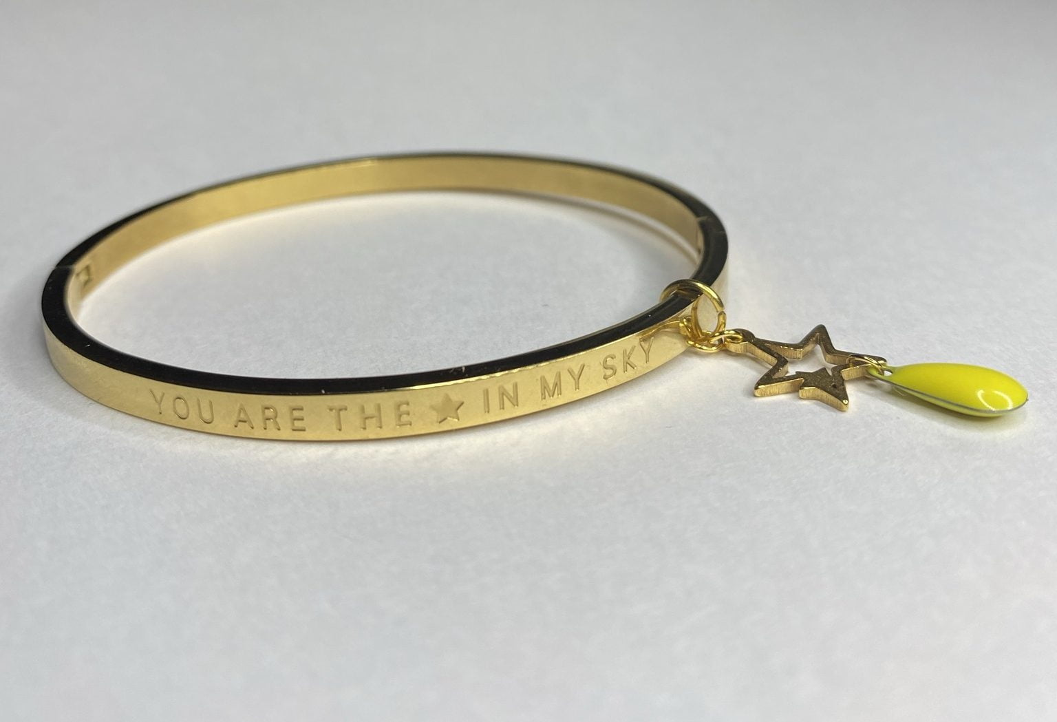 Bracelet jonc "you are the star in my sky"