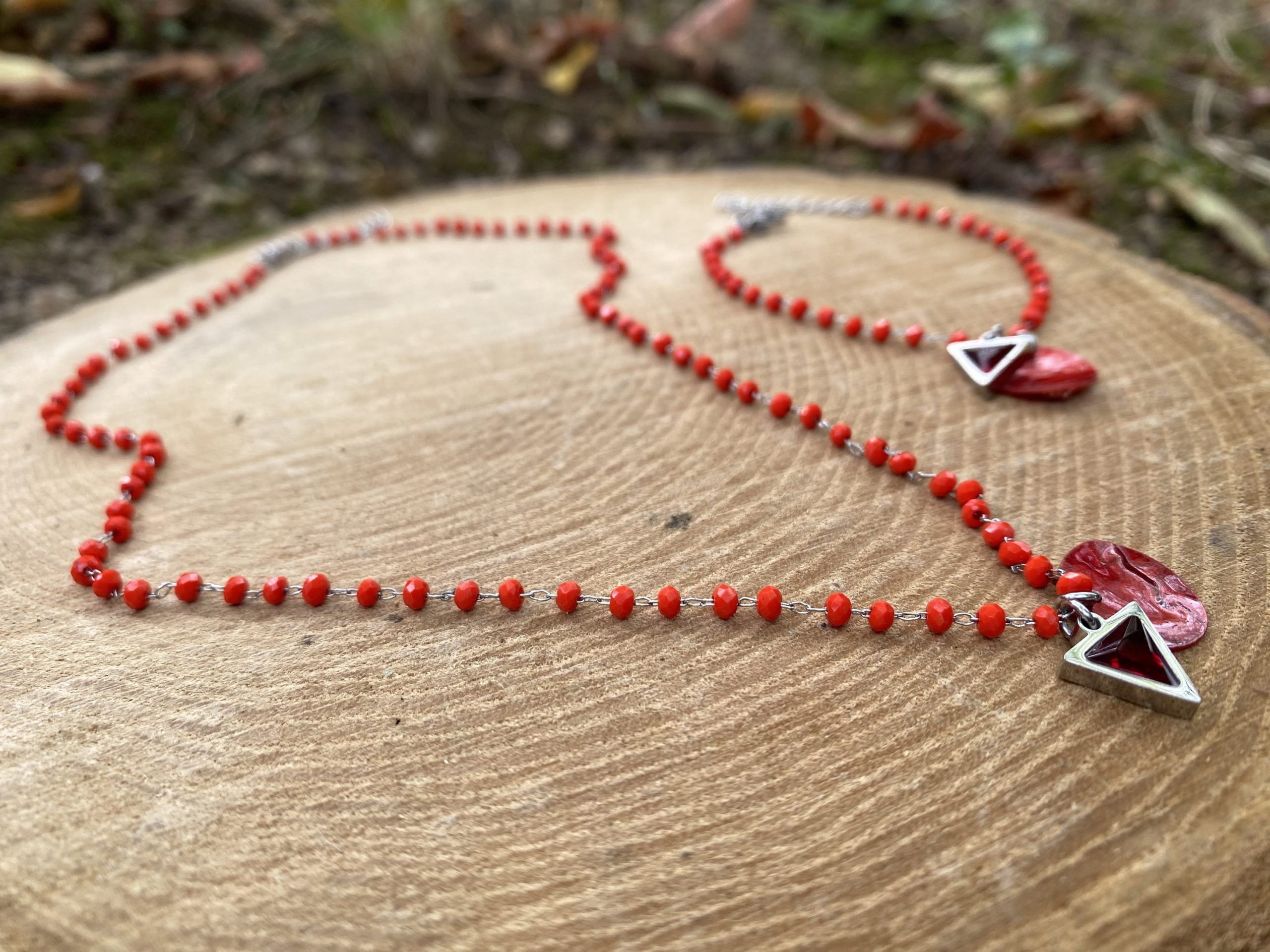 collier perles rouges – Image 2