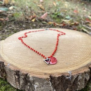 collier perles rouges